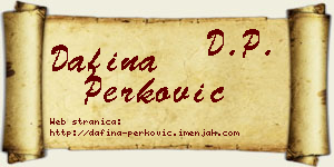 Dafina Perković vizit kartica